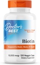 Ärzte Bestes Biotin, Unterstützt Haar, Haut, & Nägel, Non-GMO, Glutenfrei, Sojafrei, Vegan 120 Veggie Caps