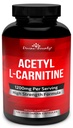 Divine Bounty Acetyl L-Carnitin Kapseln 1200mg pro Servieren - L Carnitine Supplement 120 Vegetarische Kapseln