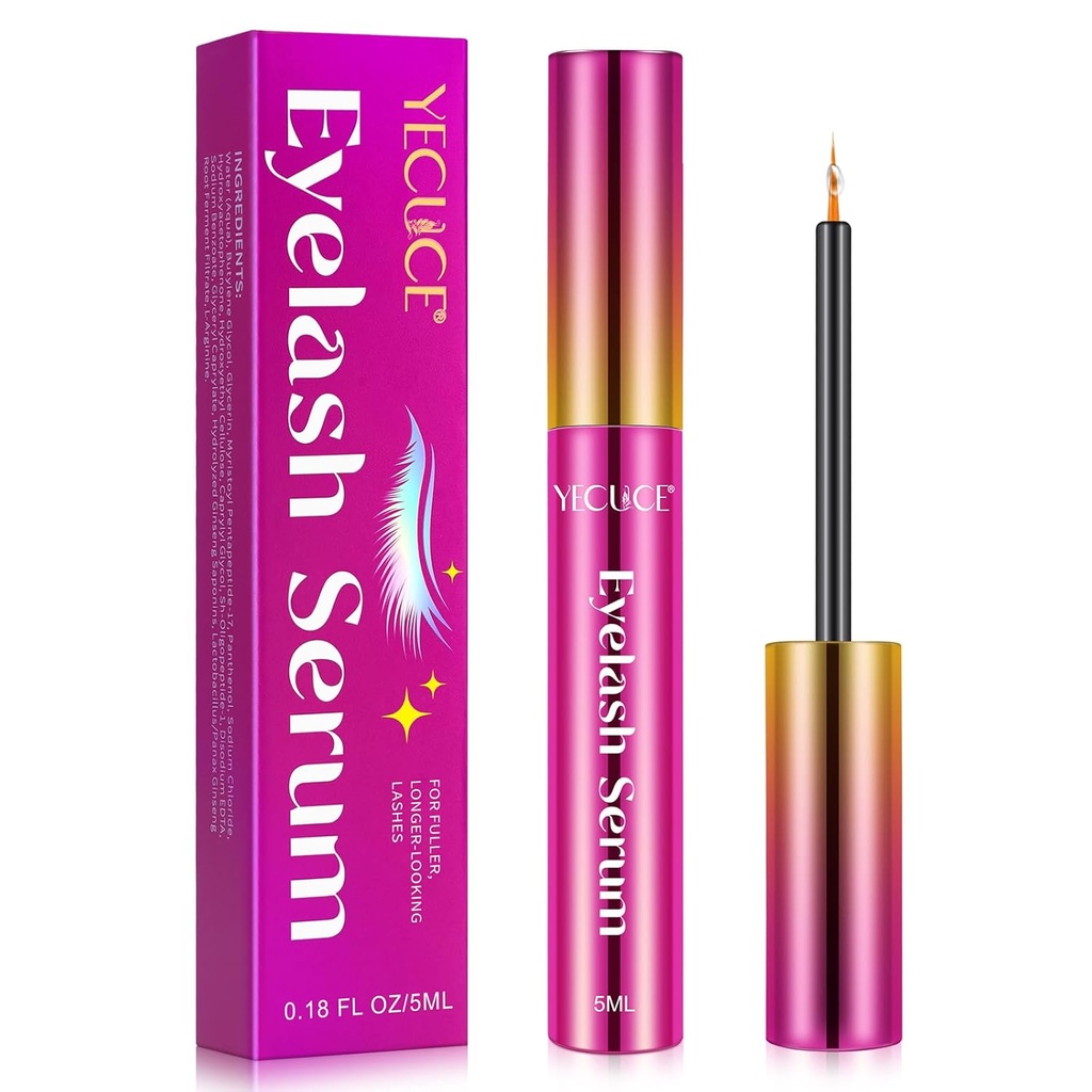 Lash Serum,5ML Lash Serum für Wimpernwachstum, Premium Wimpernwachstum Serum für längere, Fuller und Thicker Lashes, Boost Lash Growth Serum: Entfesseln Sie die Kraft der Natur für Mesmerizing Lashes