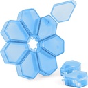 7-in-1 Travel Pill Organizer Set enthält 7 kleine Säule Box Komponenten, die in eine kreisförmige große Säule Box montiert werden können, jede kleine Säule Gehäusekomponente kann separat verwendet werden (1Pack Blau)