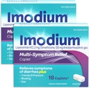 Imodium Multi-Symptom Relief Caplets mit Loperamid Hydrochlorid und Simethicone, Anti-Diarrheal Medizin zur Behandlung von Durchfall, Gas, Bloating, Cramps & Druck, 2 Pack