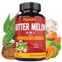 Organic Bitter Melon Extract Kapseln - 60 Pillen 2 Monat - Kombiniert Neem, Fenugreek, Curcumin, Knoblauch & Papaya