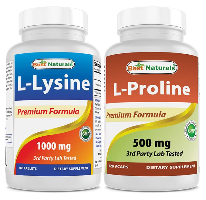 Best Naturals L-Lysine 1000mg & L-proline 500 mg