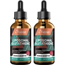 2000MG Liposomale Glutathione Flüssigkeitstropfen, Ultrahoch Absorption, Natürliche Entgiftung, Immunsystem & Haut Supprot*, L-Glutathion, Vitamin C & Hyaluronsäure, Kapseln Alternative, 4.05 OZ