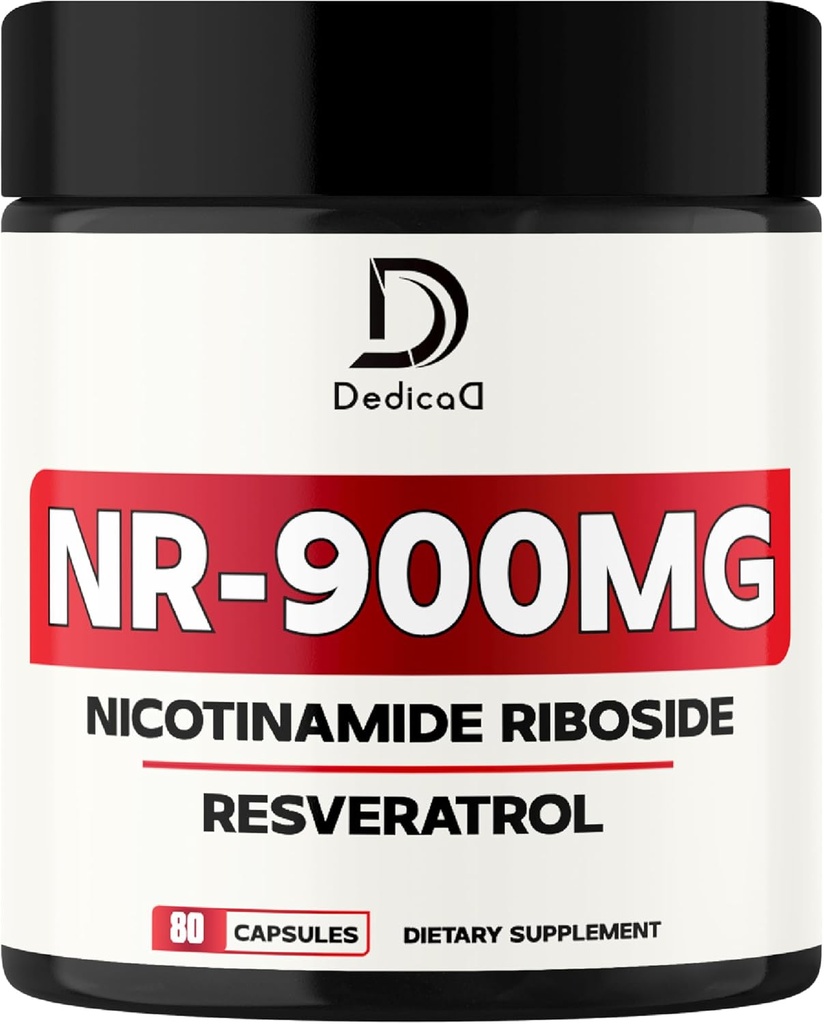 NAD Nicotinamid Riboside Resveratrol 900mg Plus Resveratrol 100MG - Cellular Production & Restoration, Aging Well, Overall Vitality - 80 Kapseln