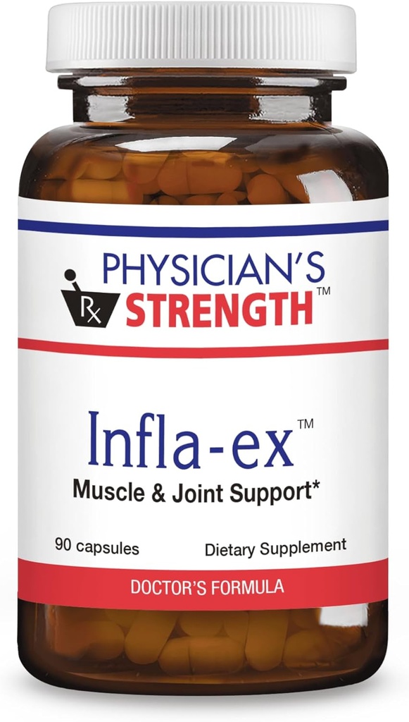 Physician's Strength Infla-ex - 90 Kapseln - Muskel- & Gelenkunterstützung - Non-GMO - 45 Servierungen