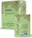 Truvani Vegan Pea Protein Pulver | Matcha | 20g Bio-Pflanzen basiertes Protein | Single Serving Travel Packets | 10 Servierungen | Keto | Gluten & Dairy Free | Low Carb | Kein Zucker hinzugefügt