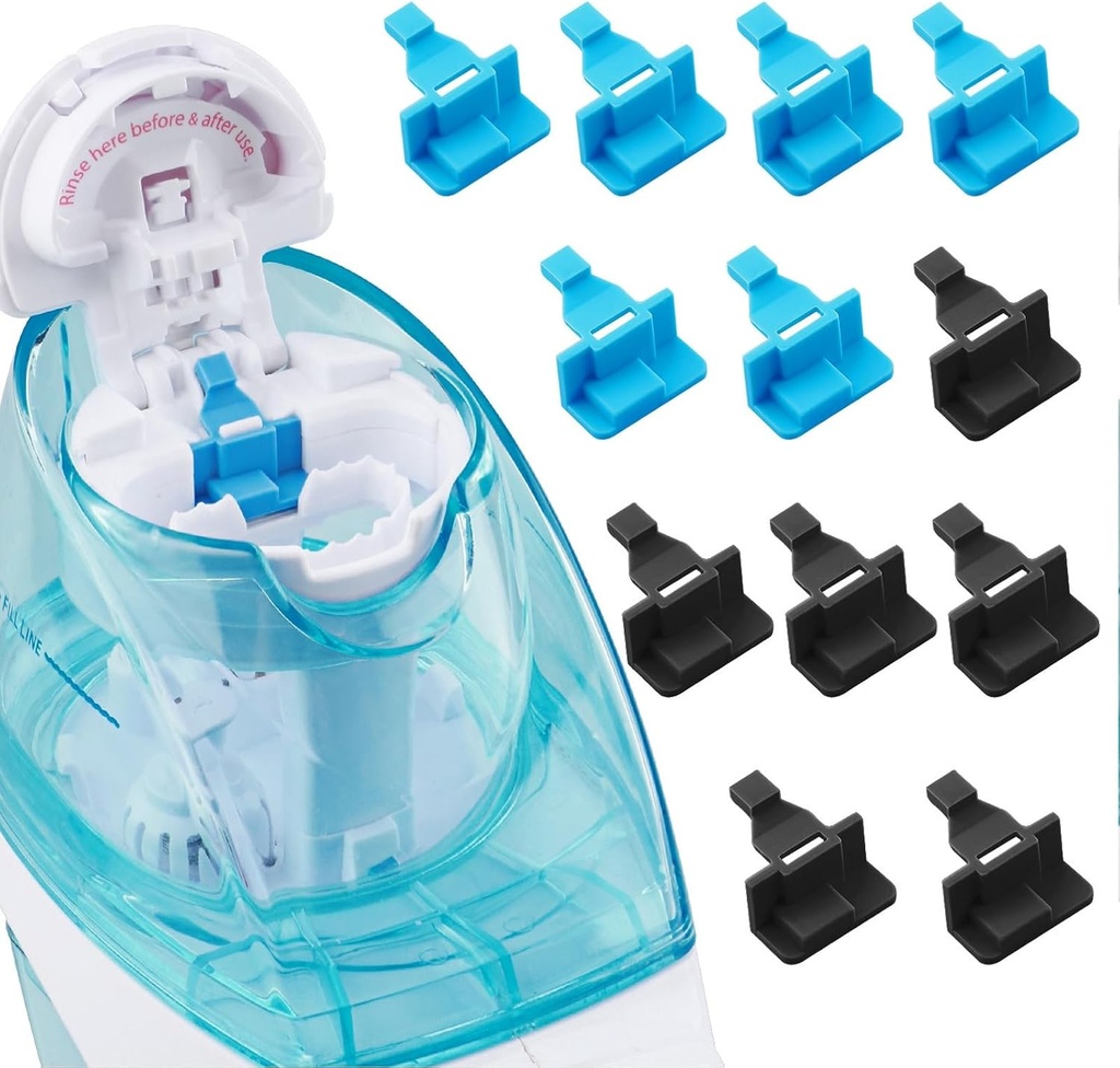 Silicone Saltwater Pods Refills Accessories Compatible with Navage Nasal Care Nasal Irrigation System - Save Salt Water pods for Easy Operation (6 Black + 6 Blue), nomal