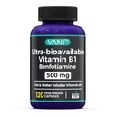 VANI 500MG Benfotiamin mit B1, 5X Time Fat & Water Soluble Thiamin B1 Supplement – Third Party Tested, No Gluten (120 Kapseln)