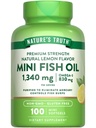 Nature's Truth Mini Fish Oil Omega 3 | 1340 mg | 100 Softgels | Burpless Lemon Flavor | Non-GMO & Gluten Kostenlose Ergänzung