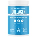 NBI Non aromatisé, poudre de peptides de collagène, paléo- et kéto, collagène hydrolysé de type I et III, supplément aux acides aminés, sans lait, sans soja, sans gluten