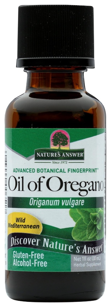 Nature's Answer Oil of Oregano Leaf | Unterstützt gesunde Darm- & Verdauungsfunktion | Fördert allgemeine gute Gesundheit und Wellness | Glutenfrei, Alkoholfrei und keine Konservierungsstoffe 1oz