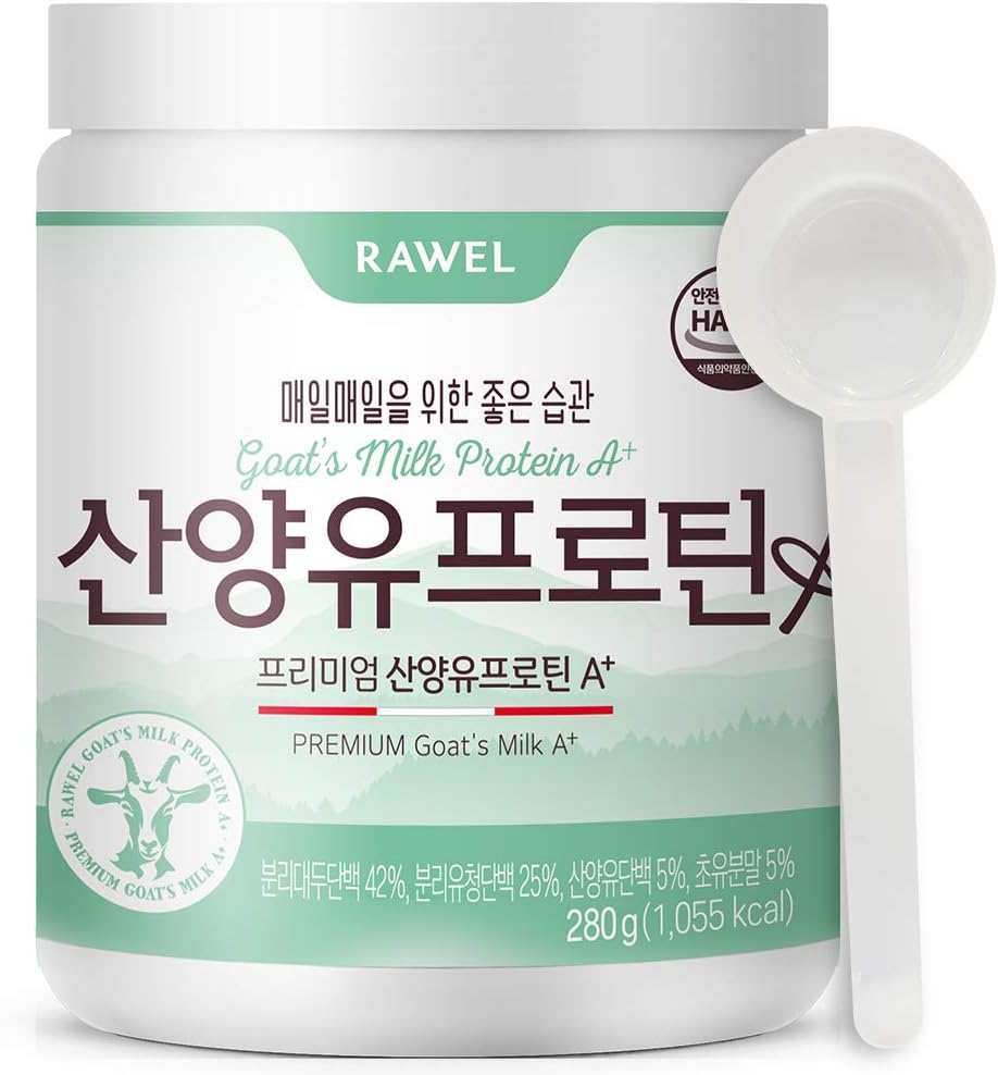 Rawel Premium Goat's Milk Protein Powder A+ (9.87oz) / High in Protein zur Unterstützung von Wachstum/Supports Gut Health and Digestion/Whey Protein Isolate(WPI)