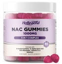 6 in 1 NAC-Gummien, Kaubare N Acetyl Cystein 1000mg Beilage für Kinder & Erwachsene, mit ALA, Zink, Vitamin C & E, Selen, Unterstützung Antioxidans & Immunsystem, Blueberry Flavor, Sugar Free, 60 Ct