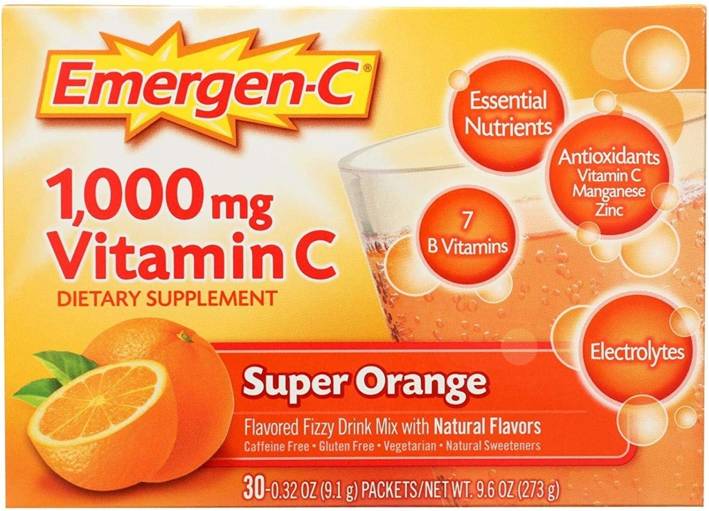 Emergen-C Super Orange, 0.32 Unze (Pack mit 30)