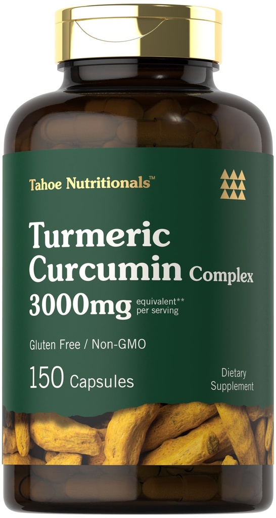 Kurkuminus 3000mg | 150 Kapseln | Kurkuma-Ergänzung mit schwarzem Pfeffer Extrakt | Non-GMO, Gluten Free Herbal Complex