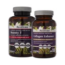 ResVitale Beauty 3 - Hautpflegeergänzung mit Kollagen, Keratin & Elastin - 90 Kapseln & Collagen Enhance - Beauty Supplement mit Hyaluronsäure & Resveratrol - 60 Kapseln