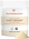 Echte Pilze Funktionaler Milchcreme mit Pilzextrakten – mit Bio Lucuma & Maple Powder – Functional Organic Cream – 90 Servierungen, Tee, Smoothie & Kaffee Creamer Pulver
