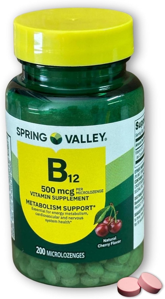 B12 500mcg Sublingual- Cherry Flavor 200 ct (Pack von 1)