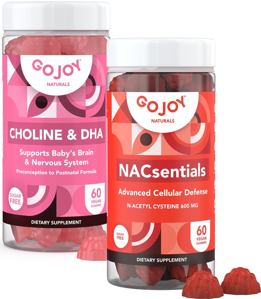 NAC 600mg + Choline & DHA Gummis Bundle - Ernährungsunterstützung für tägliche Wellness