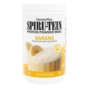 Natures Plus SPIRU-TEIN, Banana - 1.2 lbs - Pflanzenbasierter Proteinshake - Non-GMO, Vegetarisch, Glutenfrei - 16 Servietten