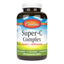 Carlson - Complexe Super-C, vitamine C + bioflavonoïdes, fonction immunitaire et bien-être optimal, antioxydant, 250 comprimés végétariens