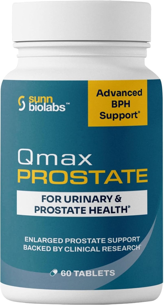 Qmax Prostate with Premium Saw Palmetto - Doctor Formulé supplément pour BPH, Prostate agrandie et soutien de flux urinaire - Prostate Health for Men