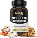 Lions Mane Supplement Kapseln - Pilz-Ergänzung Brain Booster mit Reishi, Chaga, Cordyceps und Türkei Tail Mushroom Powder - Nootropic und Energie-Ergänzung für Gedächtnis und Fokus