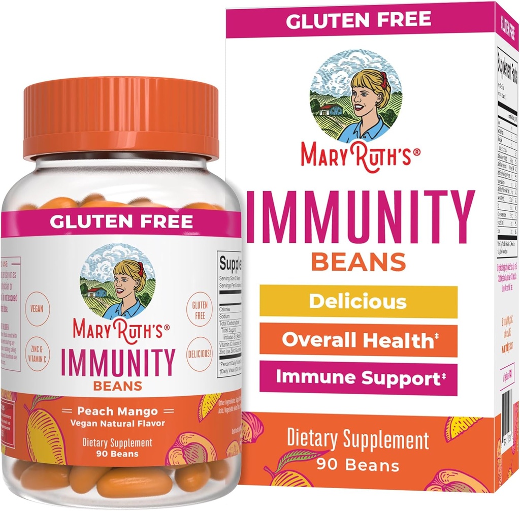 MaryRuth Organics Immune adulte Soutien Vita-haricots avec supplément de zinc et vitamine C pour les enfants de 14 ans et plus Immunity Vitamines.