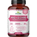 Myo und D-Chiro Inositol Ergänzung für Frauen - Fruchtbarkeitsergänzung für Frauen mit Ideal 40:1 Ratio Myo & D-Chiro Inositol D3 & Methylfolate Ovarian Unterstützung Vitamine - ISO Lab getestet (30 Servierungen)