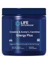 Durée de vie Créatine acétyl-L-Carnitine Energy Plus, supplément de soutien énergétique, créatine monohydratée, acétyl-L-carnitine, sans gluten, non OGM, végétarien, 30 portions