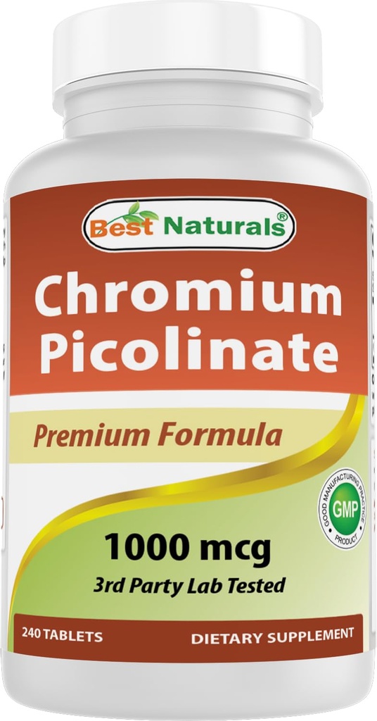 Best Naturals Chromium Picolinate 1000mcg 240 Tabletten