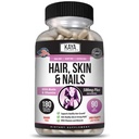 Kaya Naturals Peau Nail Capsules BIOTIN Vitamine D Vitamine B-12 Un support à l'acide folique, complément de vitamine pour le soutien des cheveux - 180 Compte