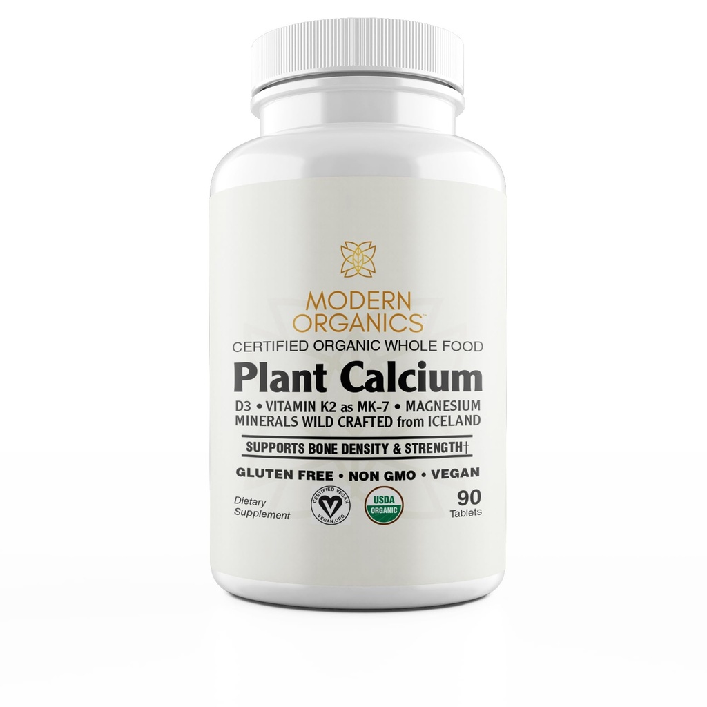 Calcium végétal $ 1000mg Certified Organic Whole Food Calcium from Organic Islandish Red Algae with Vitamine D3, Vitamine K2 and Magnesium $ 72 Trace Minerals $ 90 Vegan Tablets