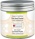 Greenwood Essential Pure Flax Seed Powder (Linum usitatissimum) Organisiert 100gm (3,5 oz)