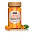 JUGO Beauty + SUPERFOODS (Supplément des ongles de la peau des cheveux avec l'acide hyaluronique et le curcuma) 40 Count à base de plantes Gummies (sans gélatine, sans OGM, fabriqués aux États-Unis)