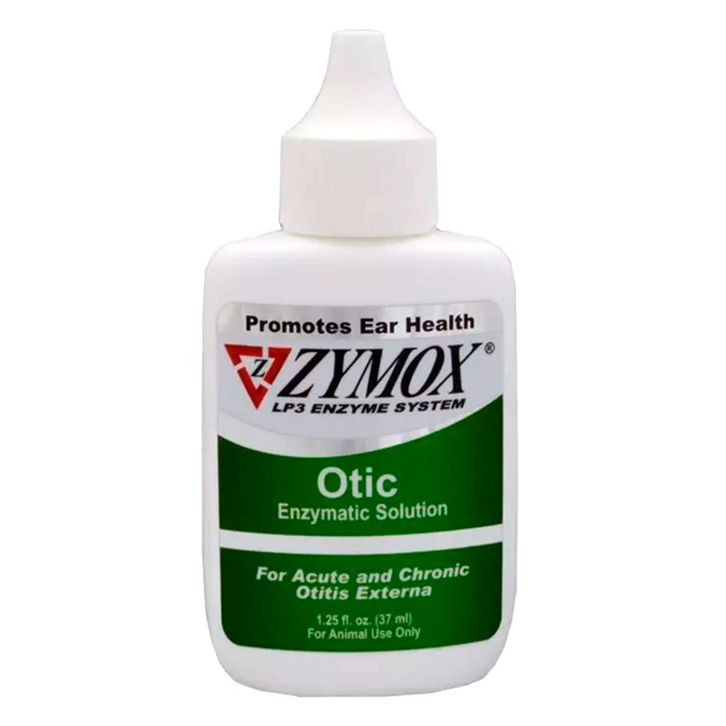 Pet King Brands Zymox Otic Enzymatic Solution pour chiens et chats pour soulager les infections de l'oreille sans hydrocortisone pour le soulagement des démangeaisons, 1,25oz
