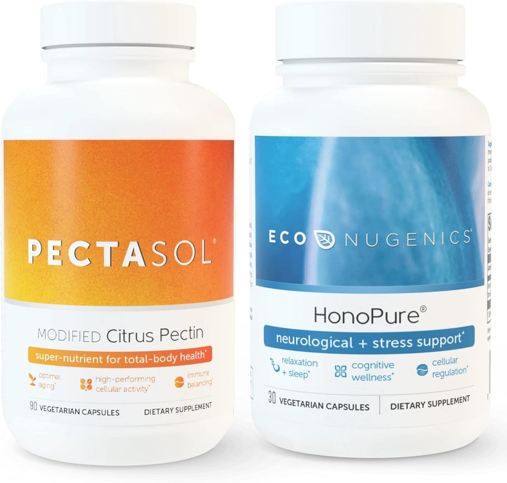 EcoNugenics Ultimate Cellular Health & Immune Support Pack | HonoPure - Magnolia Bark Extract, 30 Kapseln | PectaSol-C Modified Citrus Pectin, 90 Kapseln Bundle
