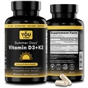 Vitamin D3 + K2 - Max Absorption, 5000 IU D3 & 100 mcg K2 MK-7 (Menaquinone-7) mit BioPerine - Knochen, Herz- und Immununterstützung - Non-GMO, Glutenfrei, Sojafrei - 90 Kapseln - Tägliche Ergänzung