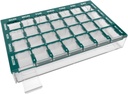 EZY DOSE Pill Organizer Weekly (7-Day), Medicine Planner, Vitamin Case/Box, Medium Compartments with Easy Fill Tray, 4 Times a Day, Easy to Use Containers, Clear Lids, Green, BPA Free