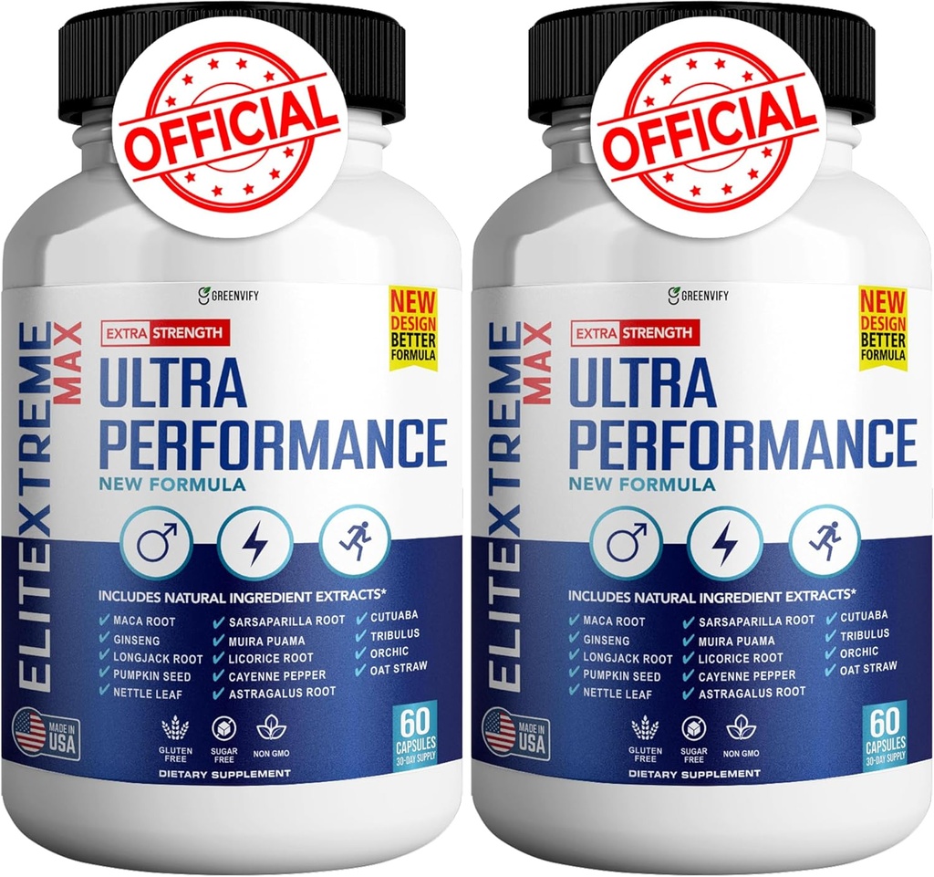 EliteXtreme Max Male Health Supplement – mit Calcium, Zink & Proprietary Blend für Vitalität & Stärke, 120 Kapseln (2 Pack)