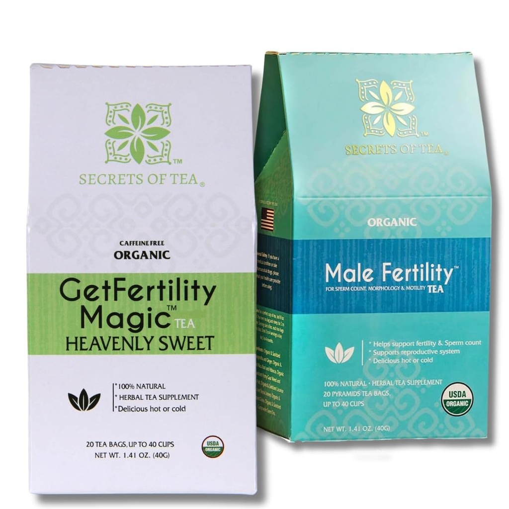 Geheimnisse des Tee- Fruchtbarkeits-Tee für Männer und Frauen- USDA Organic- Delicious 40 biologisch abbaubare Sachets