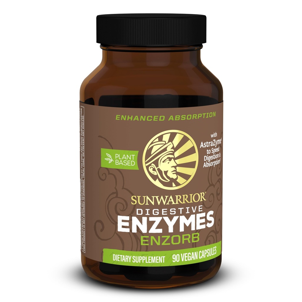 Sunwarrior Digestive Enzymes Probiotic | Plant Based & Vegan mit Spore Based Probiotic Essential Supplements zur Unterstützung der optimalen Gesundheit für Männer & Frauen Verdauungsenzymergänzungen | Enzorb