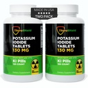 Kalium-Iodide Tabletten - 130 mg Iodine Tabletten für Strahlung Exposition | USA Hergestellte nukleare Fallout Pillen KI Pillen YODO Naciente 120 Tabletten (2 Packung)