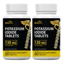 Fusions naturelles comprimés d'iodure de potassium (paquet de 2) 130mg - 120 comprimés EXP 10/2032 - YODO Naciente - Pilules KI - Yoduro de Potasio