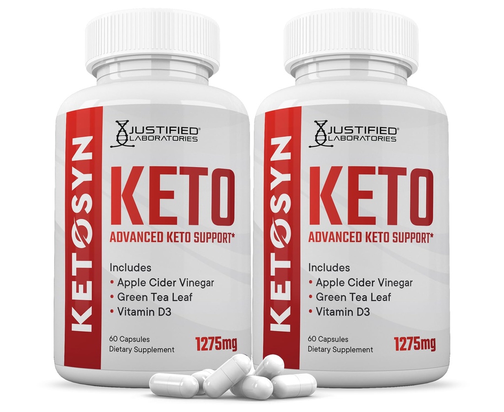 (2 Pack) Ketosyn Keto ACV Pillen 1275MG Keto Unterstützung Blend Kapsel Alternative zu Keto ACV Gummis Formuliert mit Apfel Apfel Apfelessig Extra Virgin Olivenöl Pulver Grüner Tee Blatt 120 Kapseln