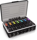 Organisateur hebdomadaire de pilules - Conteneur de grande capacité pour les médicaments quotidiens - Support pour comprimés, capsules, softgels - 7 jours