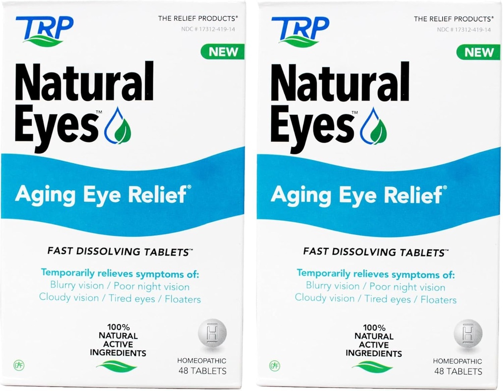 TRP Natürliche Augen, homöopathische Tabletten, Glutenfrei, 48 ct (Pack von 2)