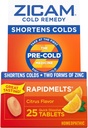Zicam Cold Remedy Zink Rapidmelts, Citrus Flavor, 25 Count (Pack von 2)