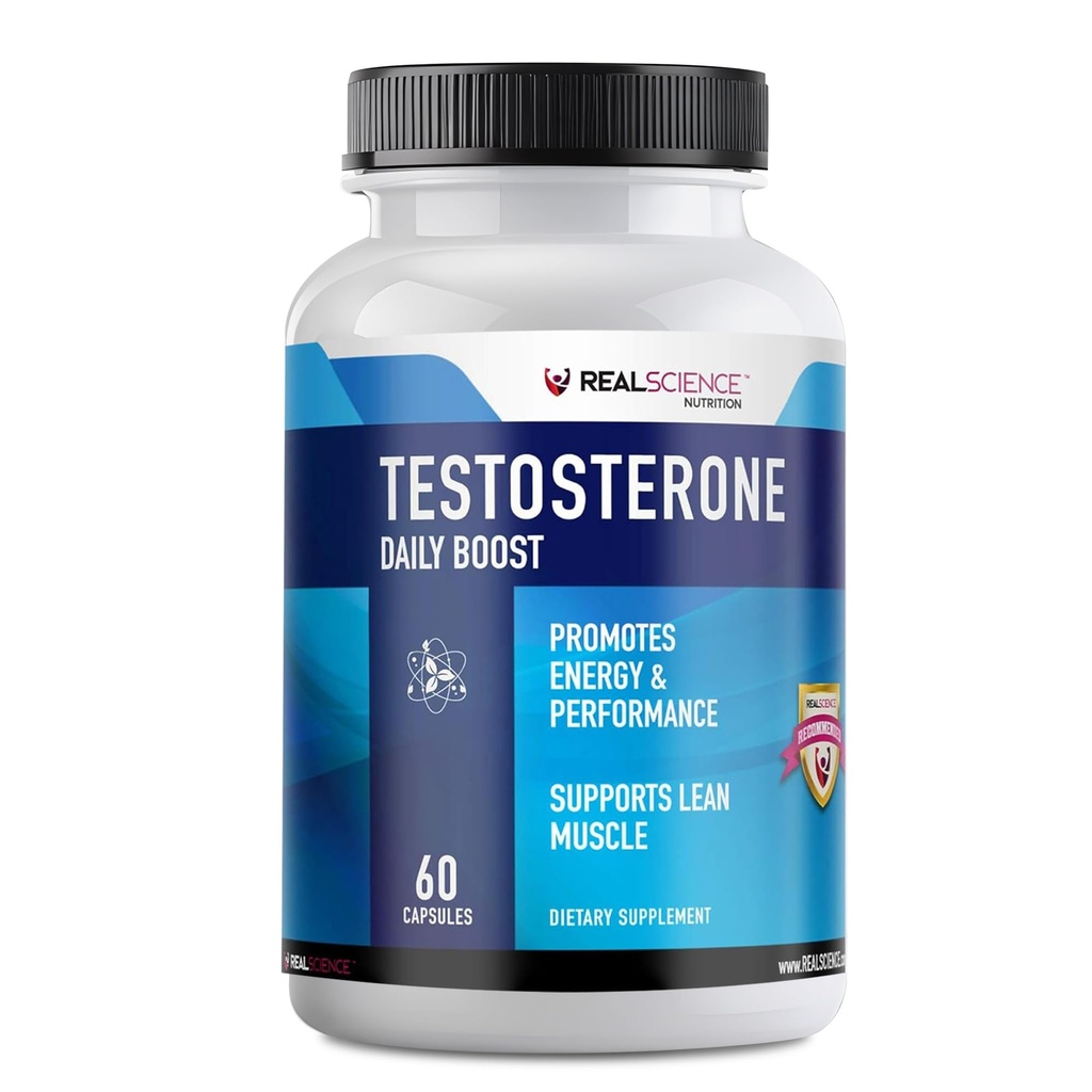 Boost sans testostérone quotidienne pour les hommes - Supplément le plus fort pour la croissance musculaire, la musculation et l'énergie avec 9 ingrédients puissants - 60 capsules